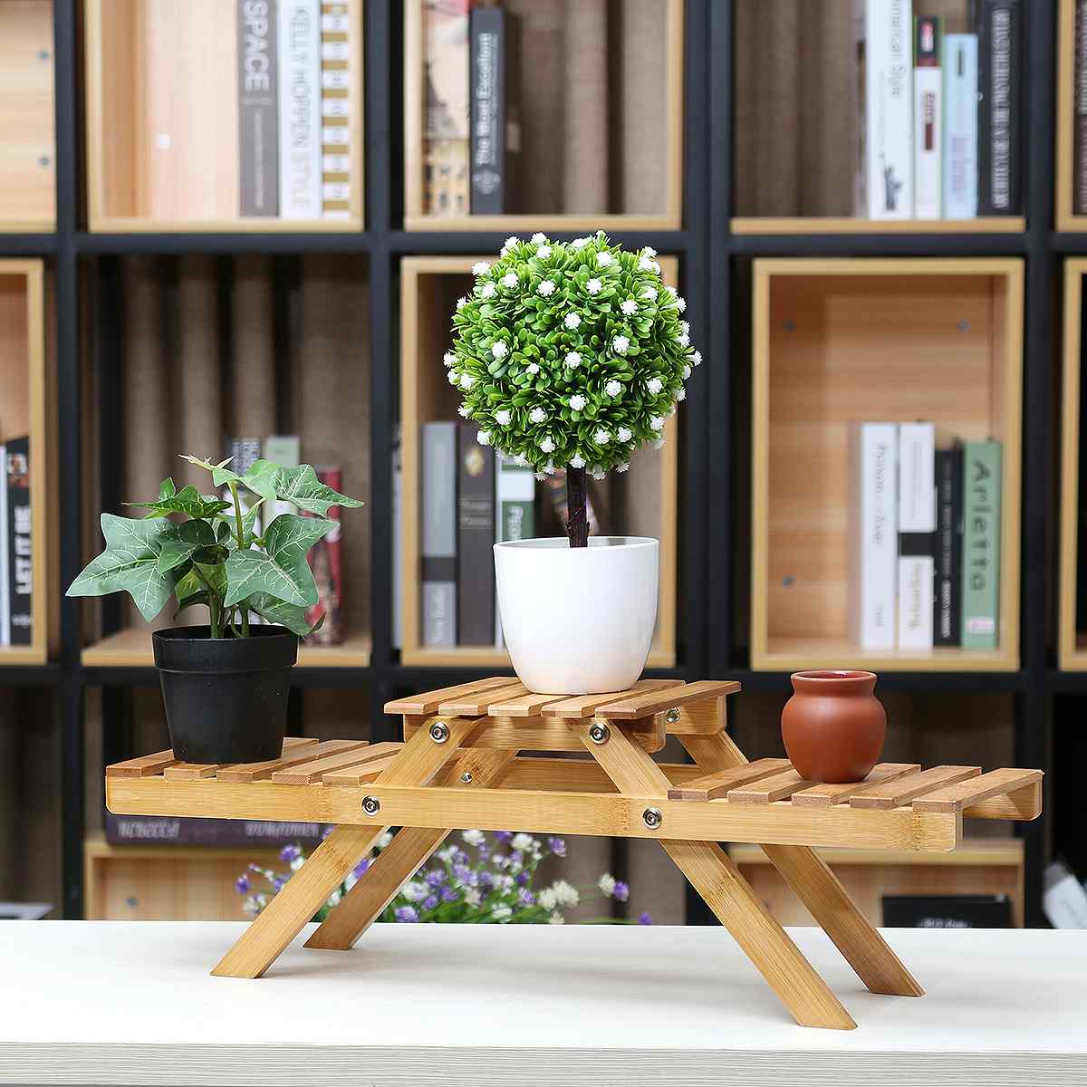 Large Indoor Wooden Multi Tier Plant Holder Shelf Stand - Westfield Retailers