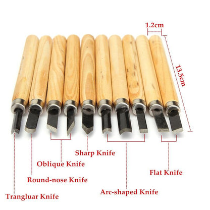 Wood Carving Chisel Knife Set 10 Pcs - Westfield Retailers