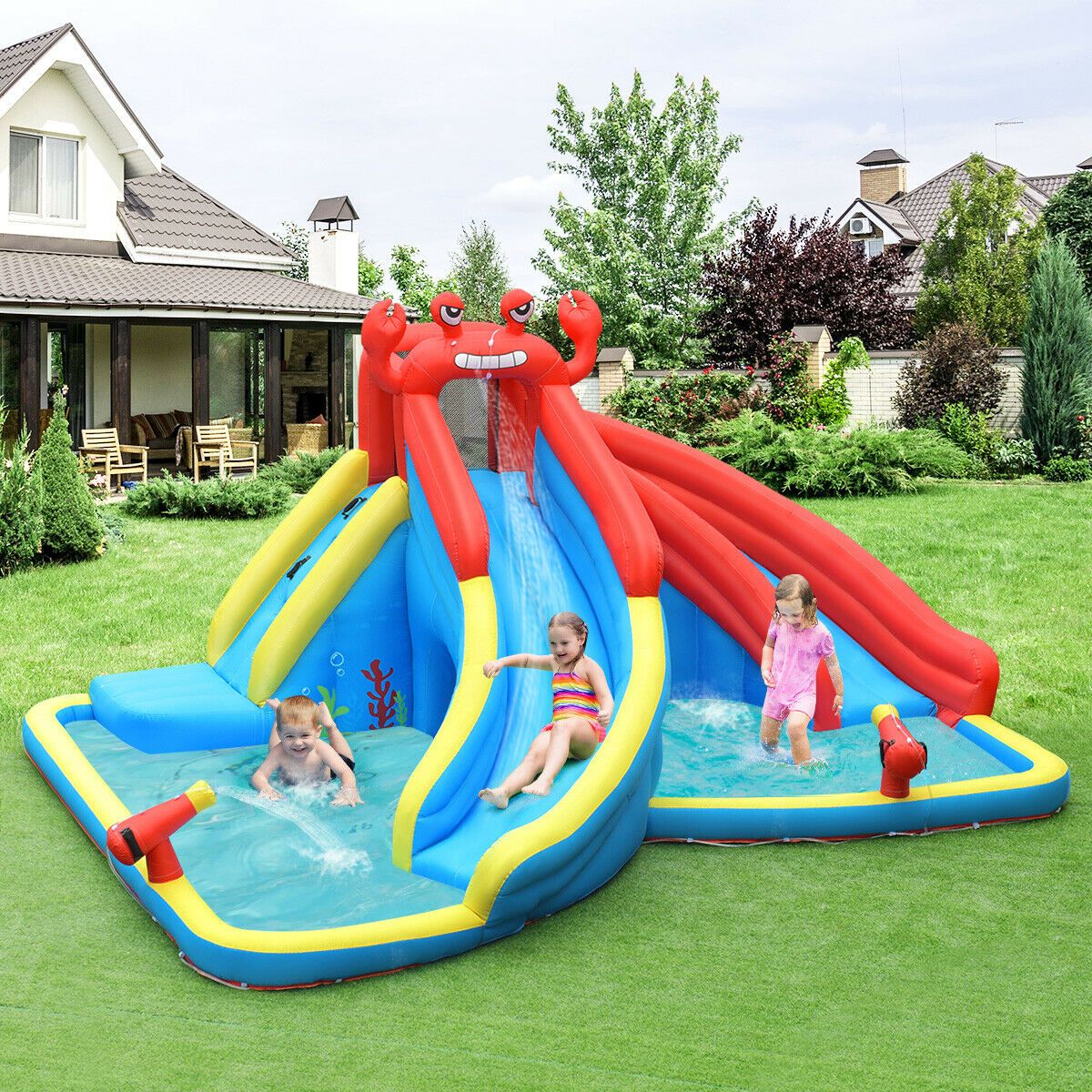 Premium Inflatable Kids Blow Up Pool With Slide - Westfield Retailers