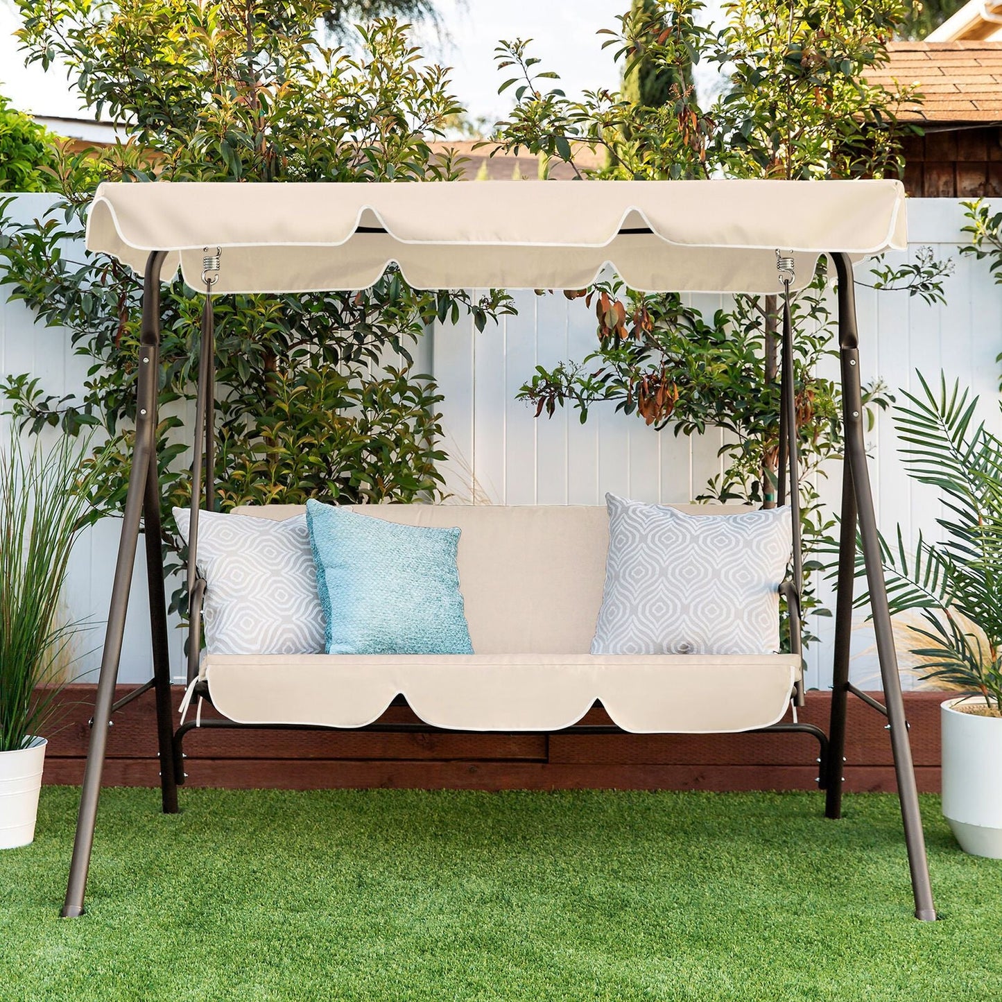 Large Spacious Hanging Patio Porch Swing Daybed - Westfield Retailers