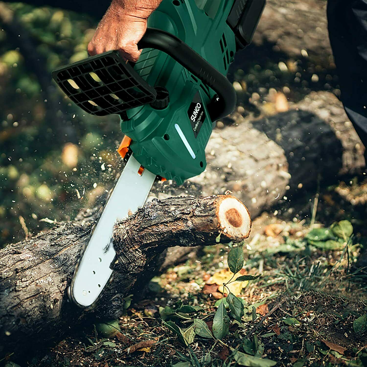 Powerful Handheld Electric Battery Powered Cordless Chainsaw 10 in - Westfield Retailers