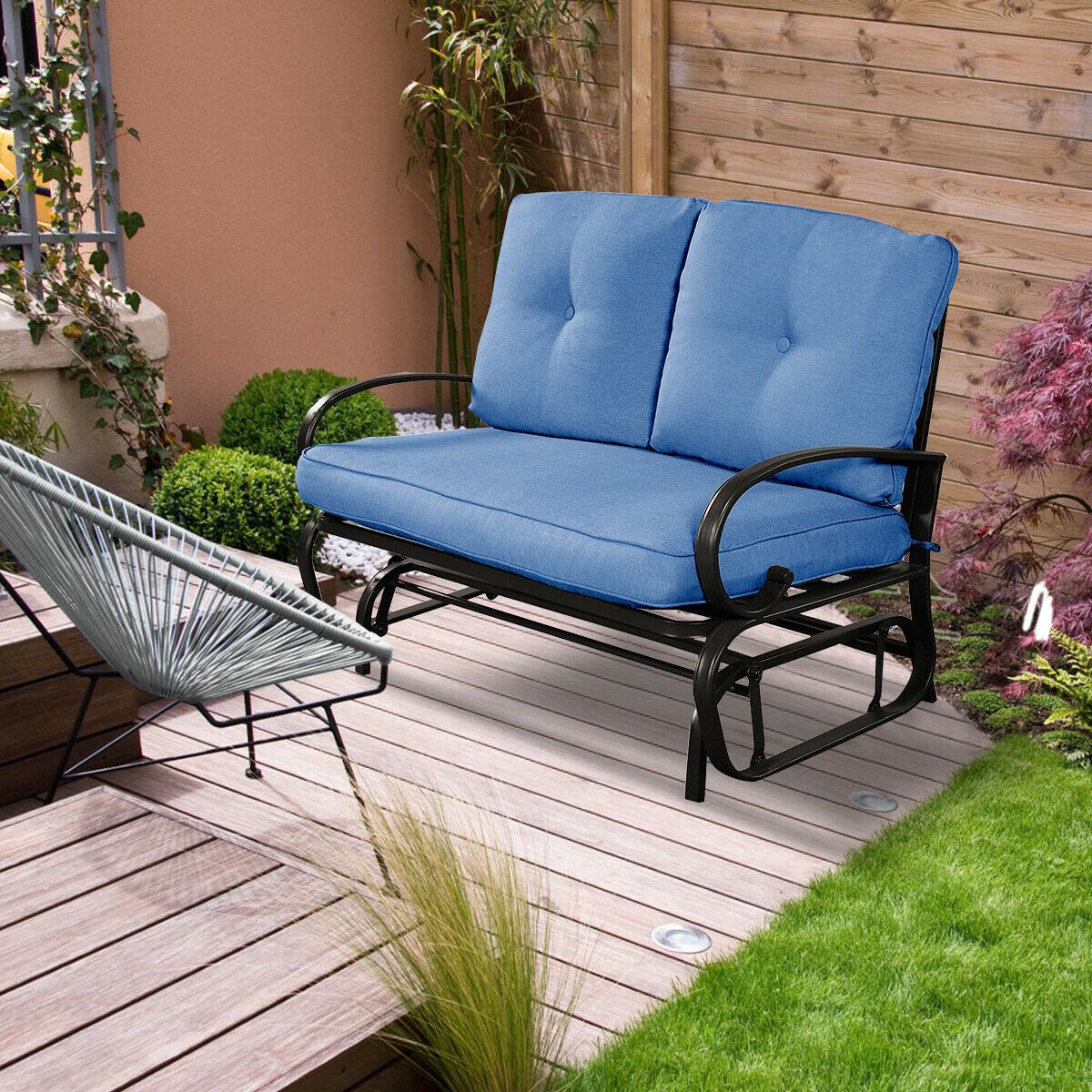 Large Spacious Outdoor Porch Glider Rocking Cushioned Bench - Westfield Retailers