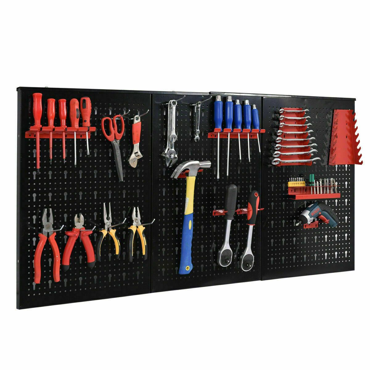 Large Garage Wall Tool Organizer Metal Pegboard 24" x 48" - Westfield Retailers