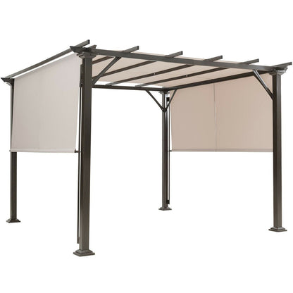 Large Outdoor Backyard Patio Garden Covered Pergola Canopy Kit 10' x 10' - Westfield Retailers