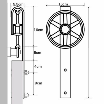 Heavy Duty Sliding Barn Door Track Hardware Kit - Westfield Retailers