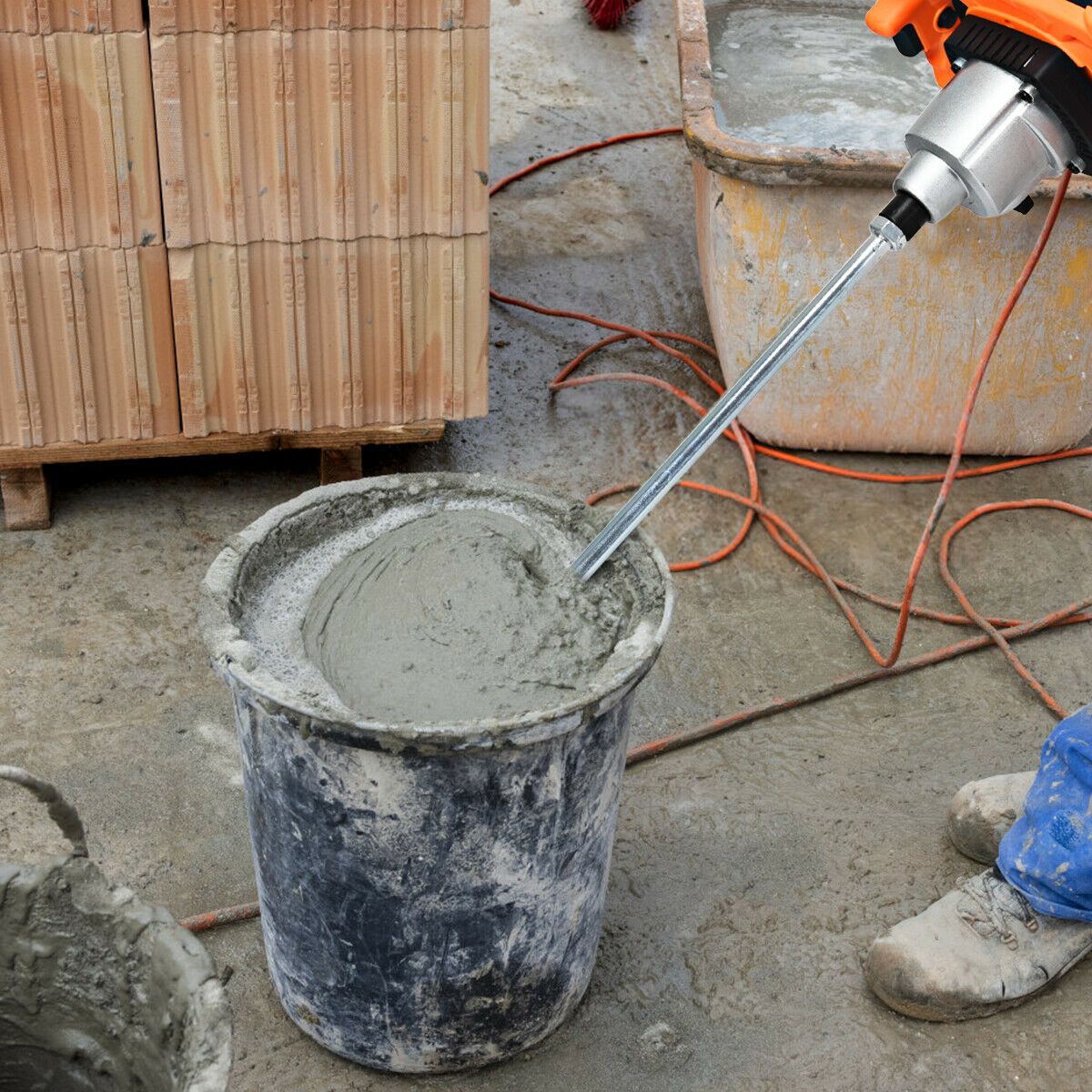 Powerful Portable Handheld Electric Concrete Cement Mixer Drill - Westfield Retailers