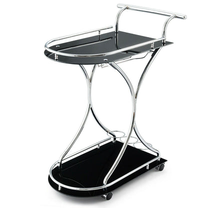 Modern Kitchen Bar Wine Serving Trolley Cart On Wheels - Westfield Retailers