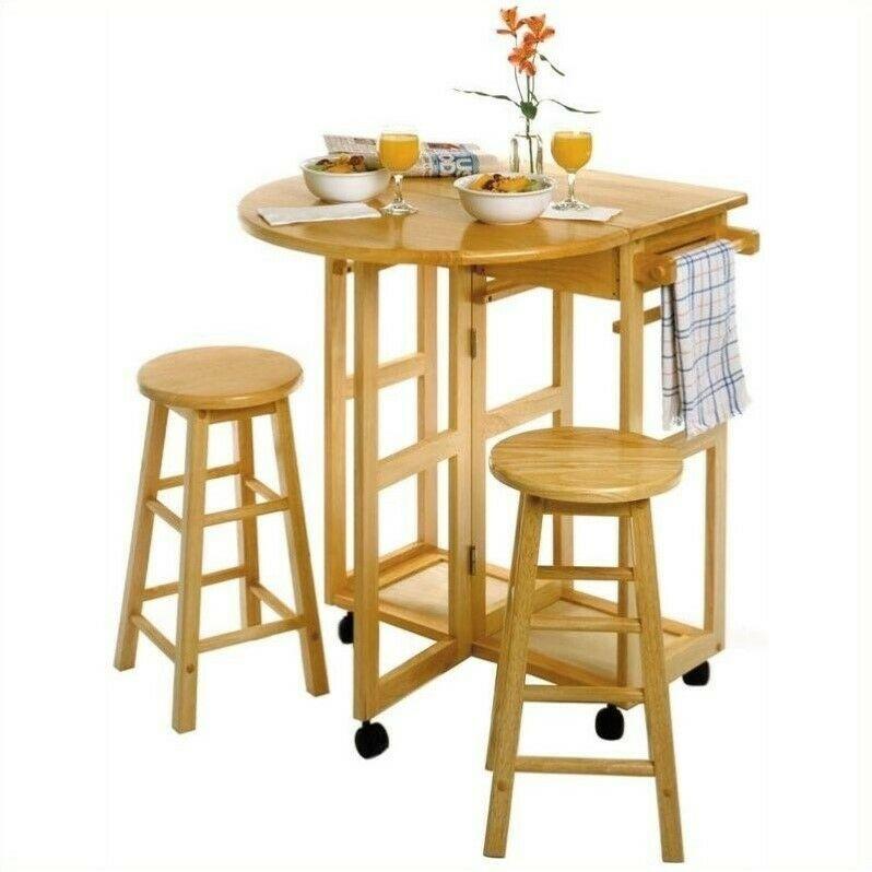 Ultimate Portable Kitchen Island Breakfast Bar Table Set - Westfield Retailers