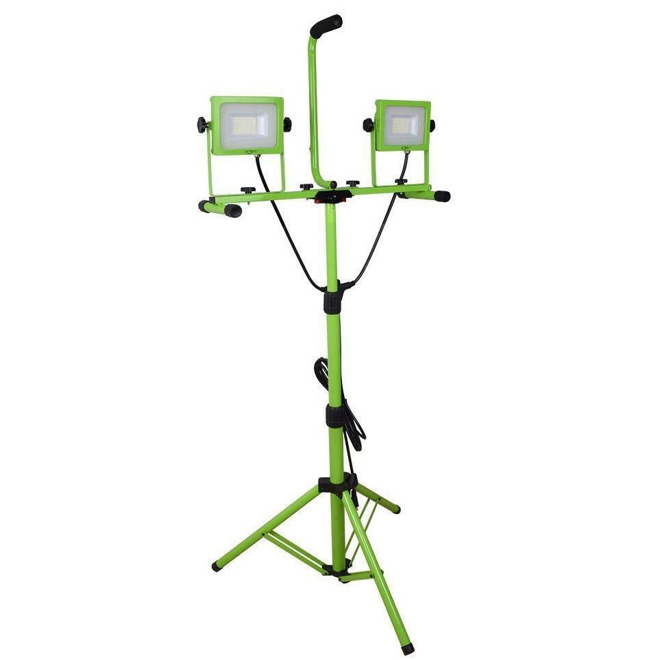 Portable LED Dual Head Standing Construction Work Light - Westfield Retailers