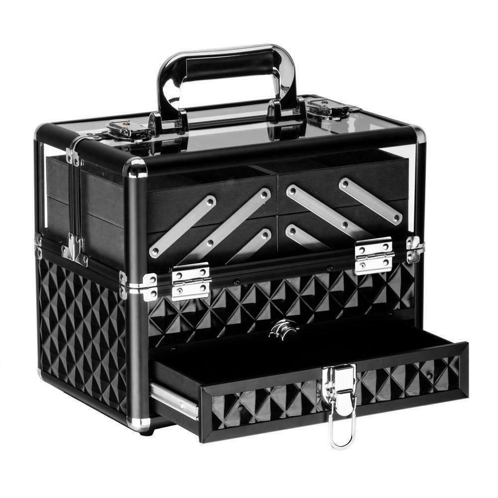 Large Compact Traveling Makeup Organizer Suitcase Box - Westfield Retailers