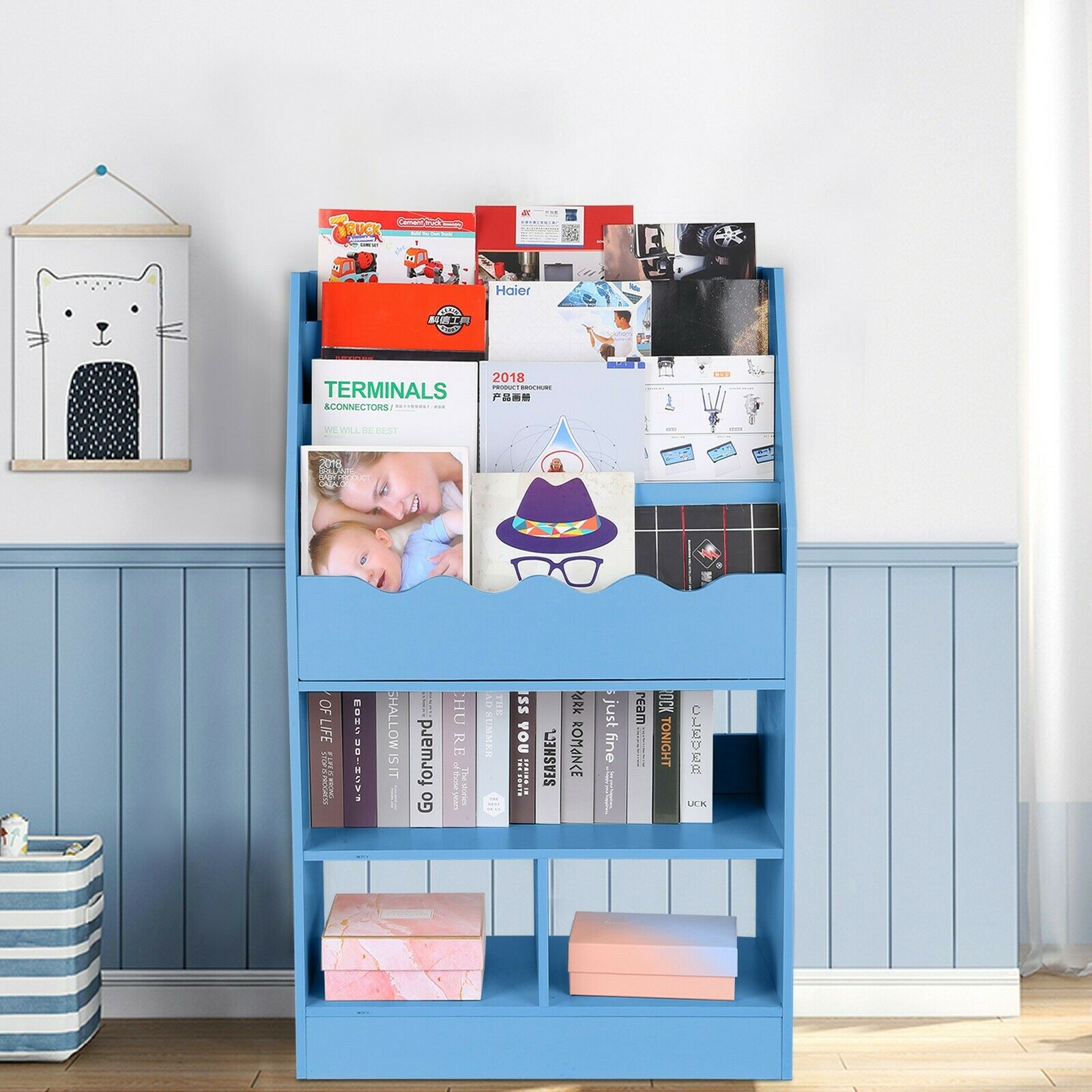 Large Heavy Duty Kids Nursery Room Bookshelf - Westfield Retailers