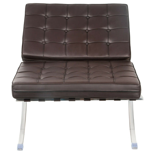 Luxurious Brown Leather Chaise Lounge Chair - Westfield Retailers