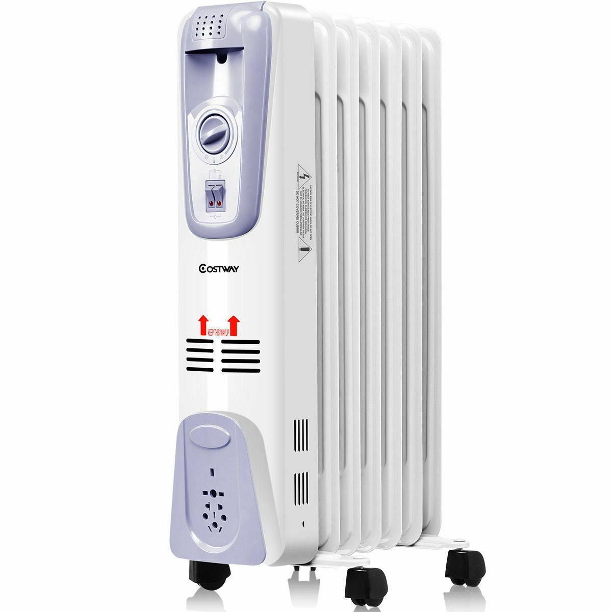 Powerful Oil Filled Freestanding Radiator Heater 1500W - Westfield Retailers