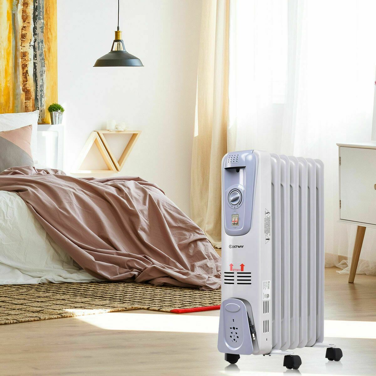 Powerful Oil Filled Freestanding Radiator Heater 1500W - Westfield Retailers