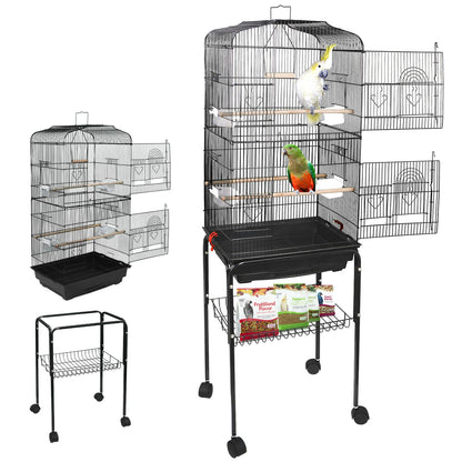 Rolling Bird Cage - Large Love Bird Cage with Stand 59'' - Westfield Retailers