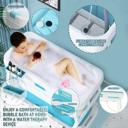 Portable Adult Foldable Bathtub Collapsible Stand Alone Spa