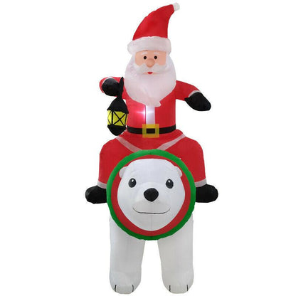 Giant Inflatable Outdoor Christmas Blow Up Santa With Polar Bear 7 Ft - Westfield Retailers