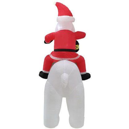 Giant Inflatable Outdoor Christmas Blow Up Santa With Polar Bear 7 Ft - Westfield Retailers