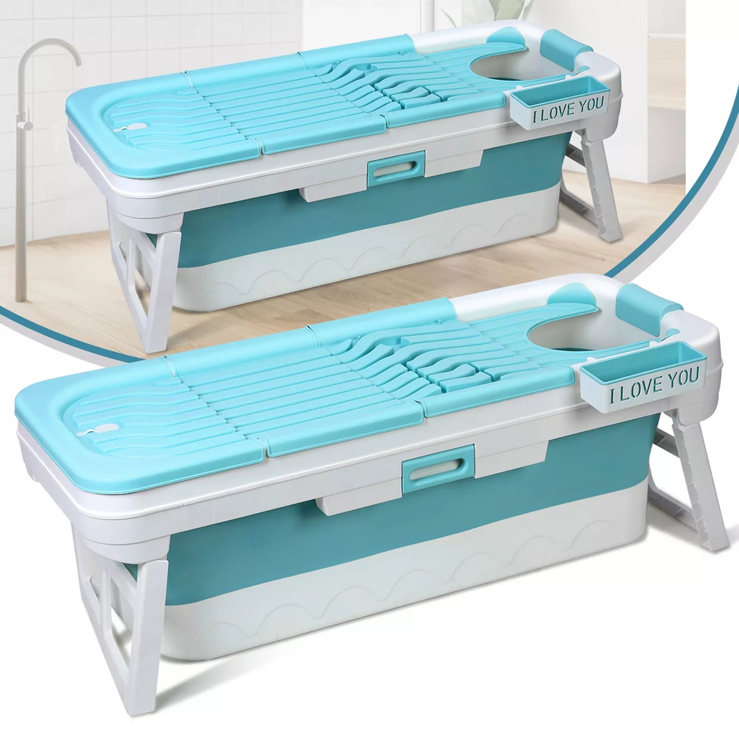 Portable Adult Foldable Bathtub Collapsible Stand Alone Spa