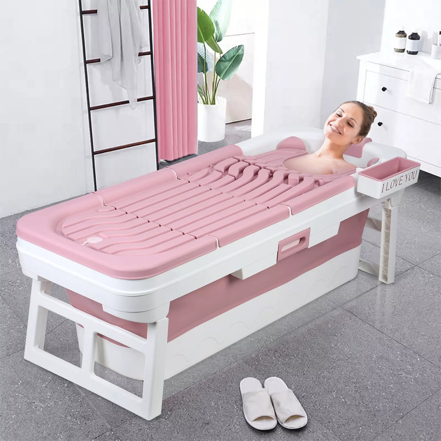 Portable Adult Foldable Bathtub Collapsible Stand Alone Spa