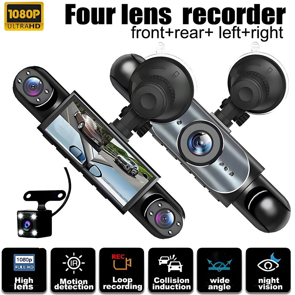 HD Night Vision Dash Cam  With Adjustable Lens