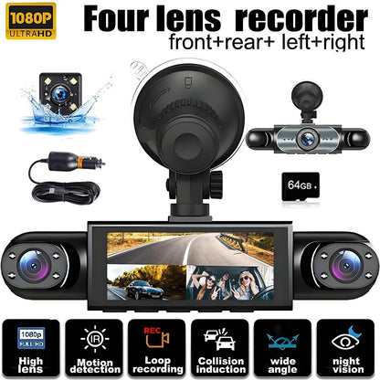 HD Night Vision Dash Cam  With Adjustable Lens