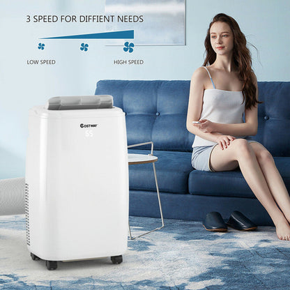 10000 BTU(Ashrae) Portable Air Conditioner with with 3 Modes and Remote Control