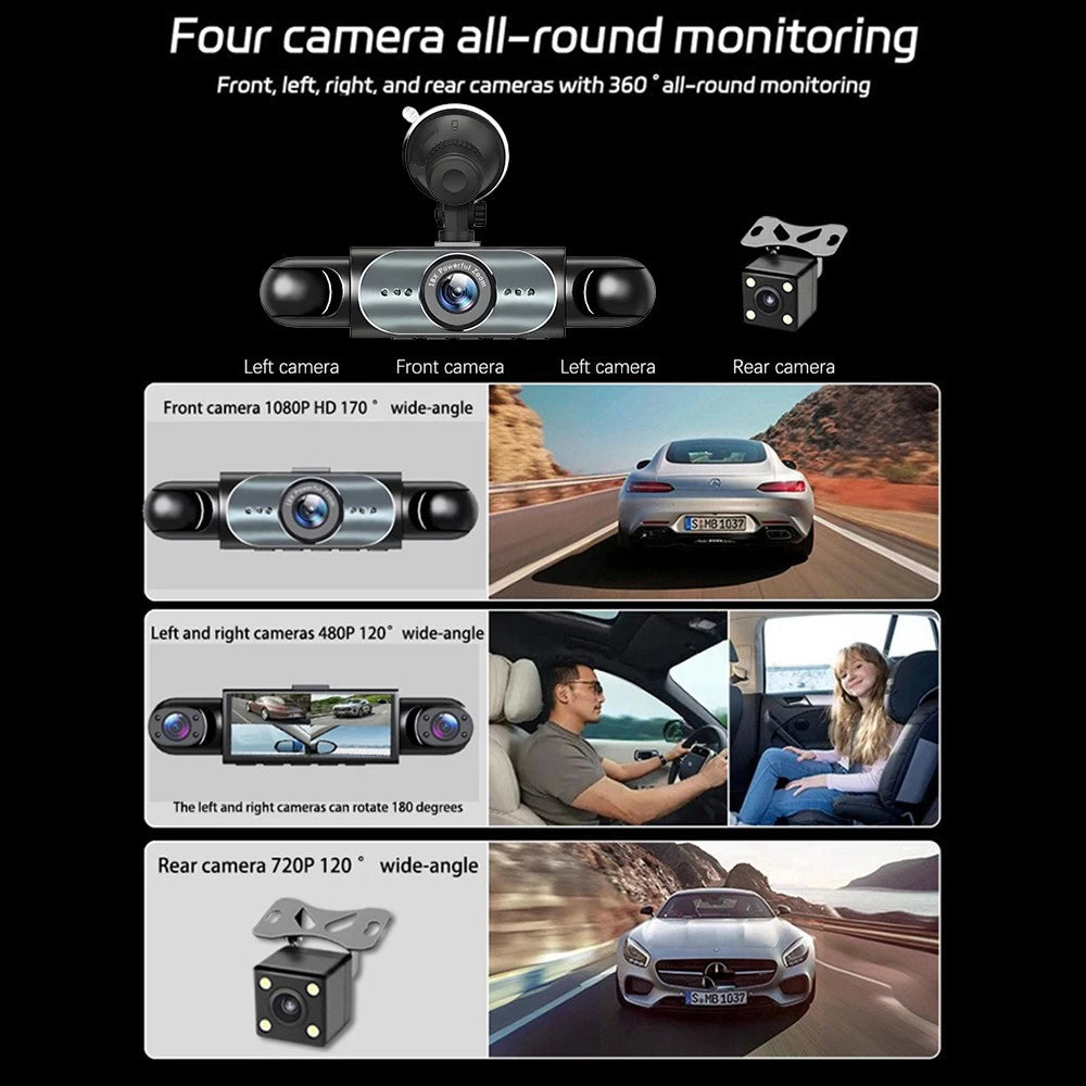 HD Night Vision Dash Cam  With Adjustable Lens
