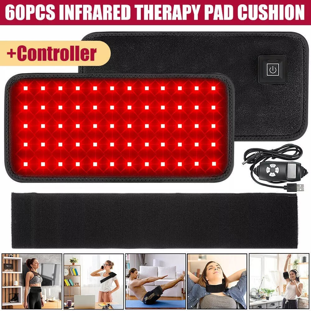 660nm Red &850nm Near Infrared Light Therapy Waist Wrap Pad Belt For Pain Relief