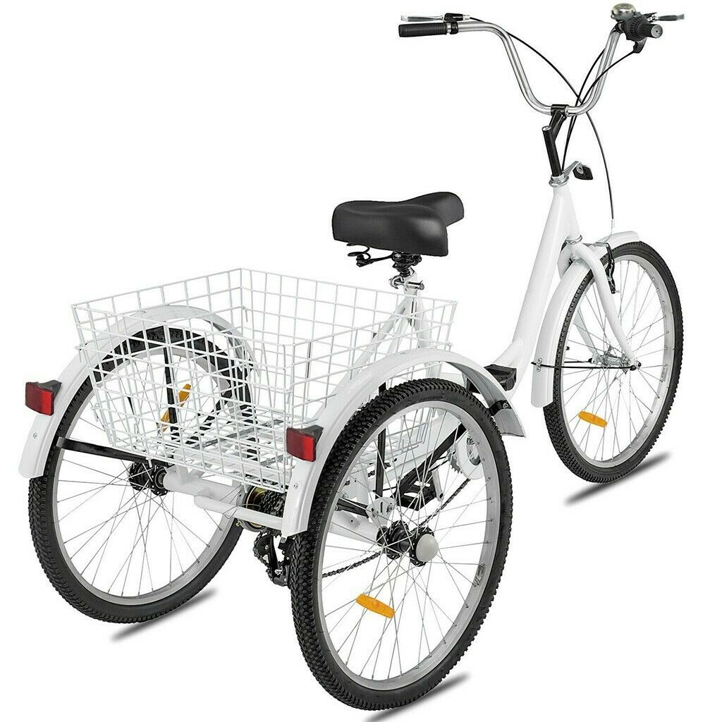 Heavy Duty Adult Three Wheeled Tricycle Bike 24" - Westfield Retailers