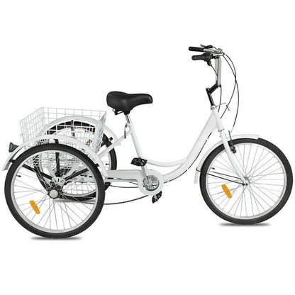 Heavy Duty Adult Three Wheeled Tricycle Bike 24" - Westfield Retailers