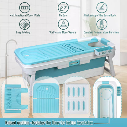 Portable Adult Foldable Bathtub Collapsible Stand Alone Spa