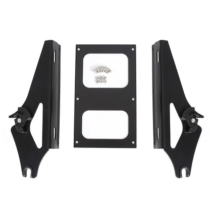 Two Up Tour Pack Mount Rack Bracket For Harley Touring Road King Glide