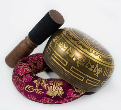 Original Tibetan Singing Bowl Set 4 " Meditation Sound Bowl made in Nepal - Westfield Retailers