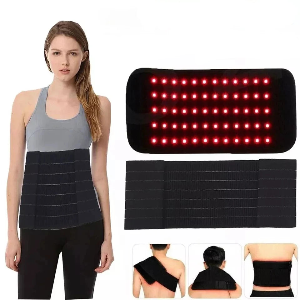 660nm Red &850nm Near Infrared Light Therapy Waist Wrap Pad Belt For Pain Relief