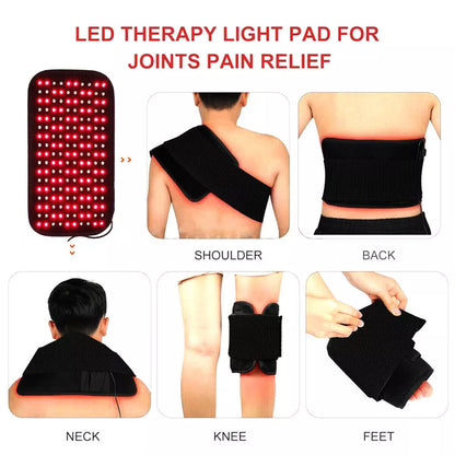 660nm Red &850nm Near Infrared Light Therapy Waist Wrap Pad Belt For Pain Relief