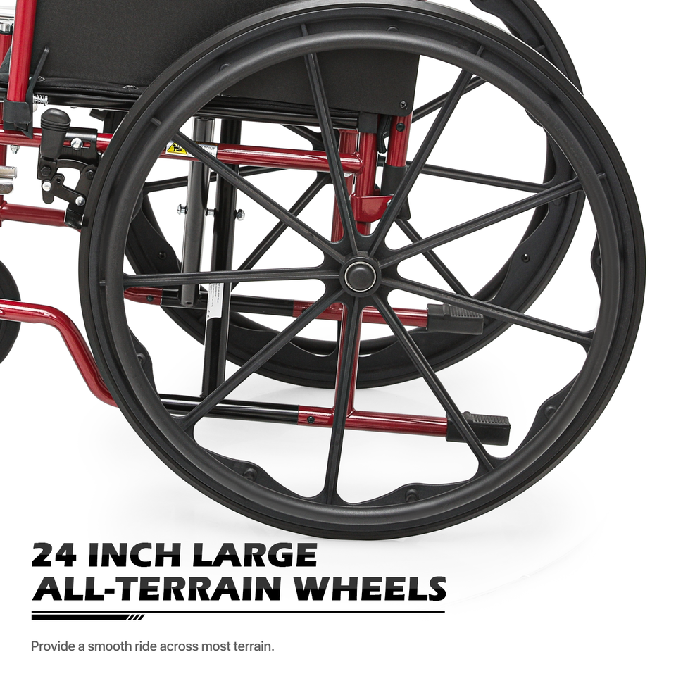 Reposapiés abatible hacia atrás para silla de ruedas Manual plegable de 18" 