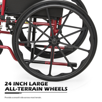 Reposapiés abatible hacia atrás para silla de ruedas Manual plegable de 18" 
