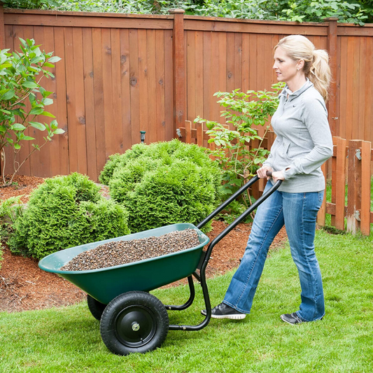 Heavy Duty Two Wheel Small Garden Wheelbarrow - Westfield Retailers