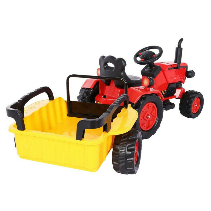 Kids Electric Ride On Tractor Toy With Trailer - Westfield Retailers