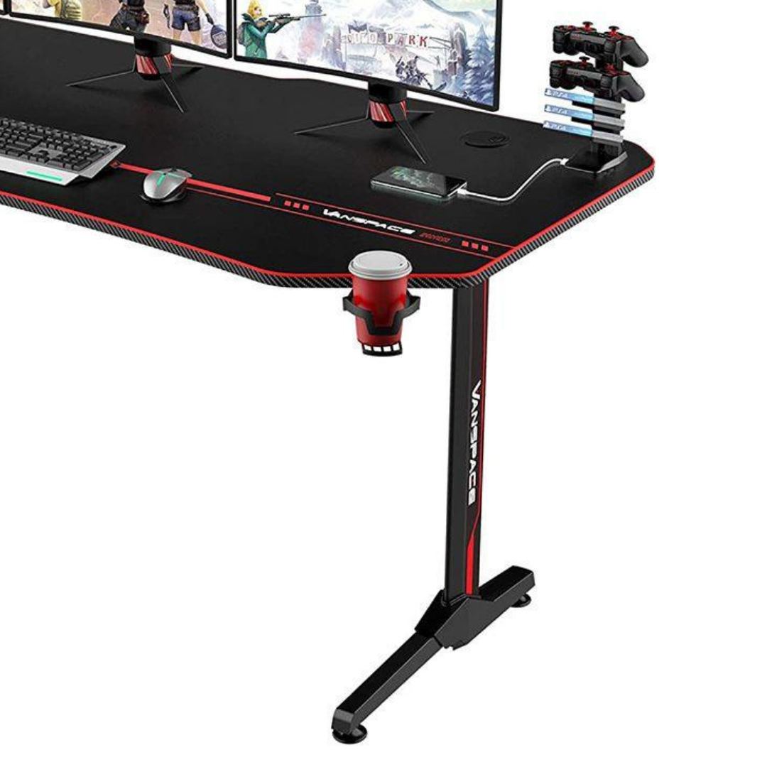Large Ergonomic Home Gaming Computer Table Desk 63 in - Westfield Retailers