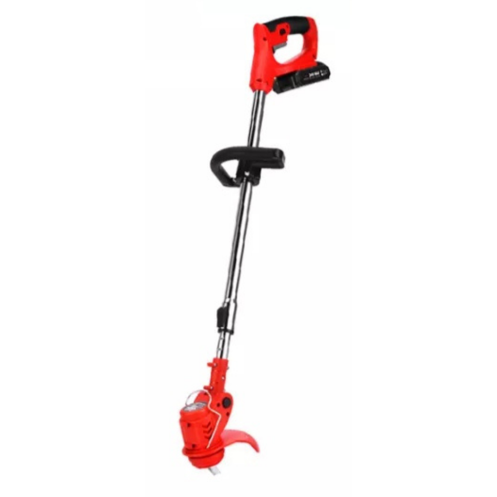 Grazer™ : Best Powerful Electric Battery Operated Cordless Metal Blade Weed Eater / Grass Trimmer - D-shape / Red(6 inch Blade) / 1 battery -Home & Garden > Lawn & Garden > Outdoor Power Equipment > Weed Trimmers - Westfield Retailers