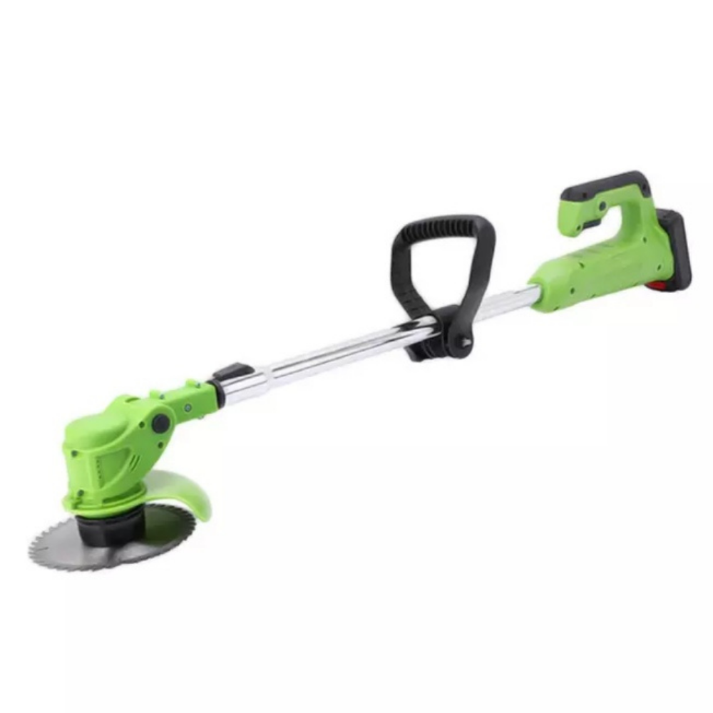 Grazer™ : Best Powerful Electric Battery Operated Cordless Metal Blade Weed Eater / Grass Trimmer - U-shape / Green(6 inch blade) / 1 battery -Home & Garden > Lawn & Garden > Outdoor Power Equipment > Weed Trimmers - Westfield Retailers