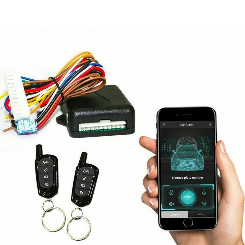 Universal Car Anti Theft Security Alarm System With Remotes - Westfield Retailers