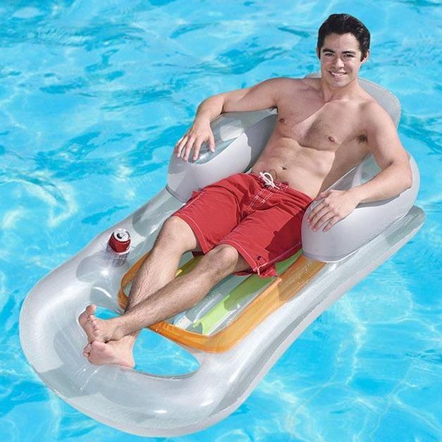 Inflatable Floating Pool Lounge Chair 59 in - Westfield Retailers