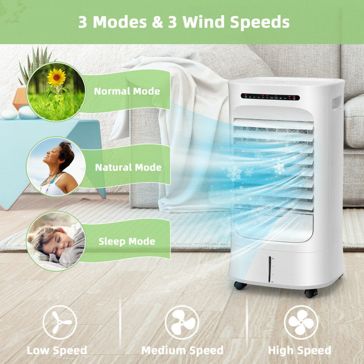 4-in-1 Portable Evaporative Air Cooler with Timer and 3 Modes