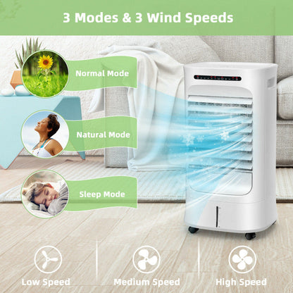 4-in-1 Portable Evaporative Air Cooler with Timer and 3 Modes