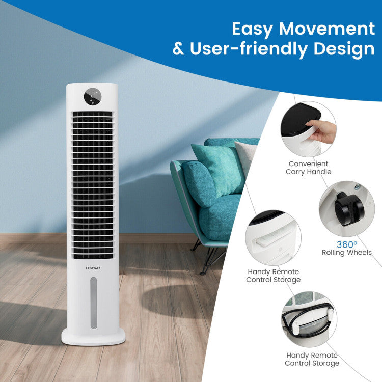42 Inch 3-in-1 Portable Evaporative Air Cooler Tower Fan with 9H Timer Remote