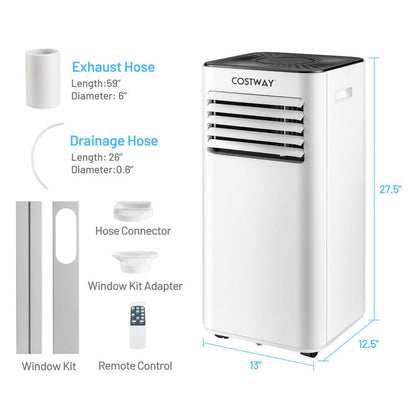 10000 BTU Portable Evaporative Air Cooler Dehumidifier with 24H Timer