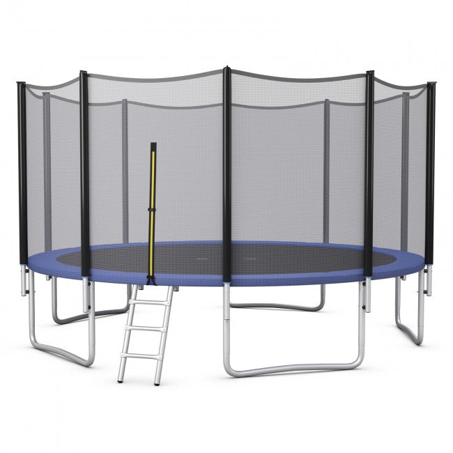 Outdoor Trampoline Combo Bounce Jump with Safety Closure Net Ladder